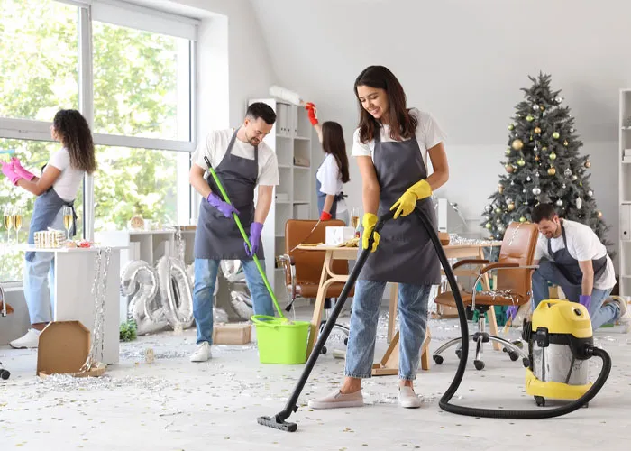 Cleaning after the festivities